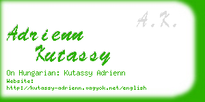 adrienn kutassy business card